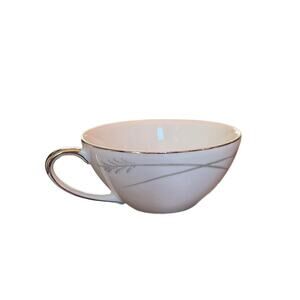 Mikasa Fine China Jyoto Japan Grace-ine Teacup Only Silver Trim Wheat 8203 EUC